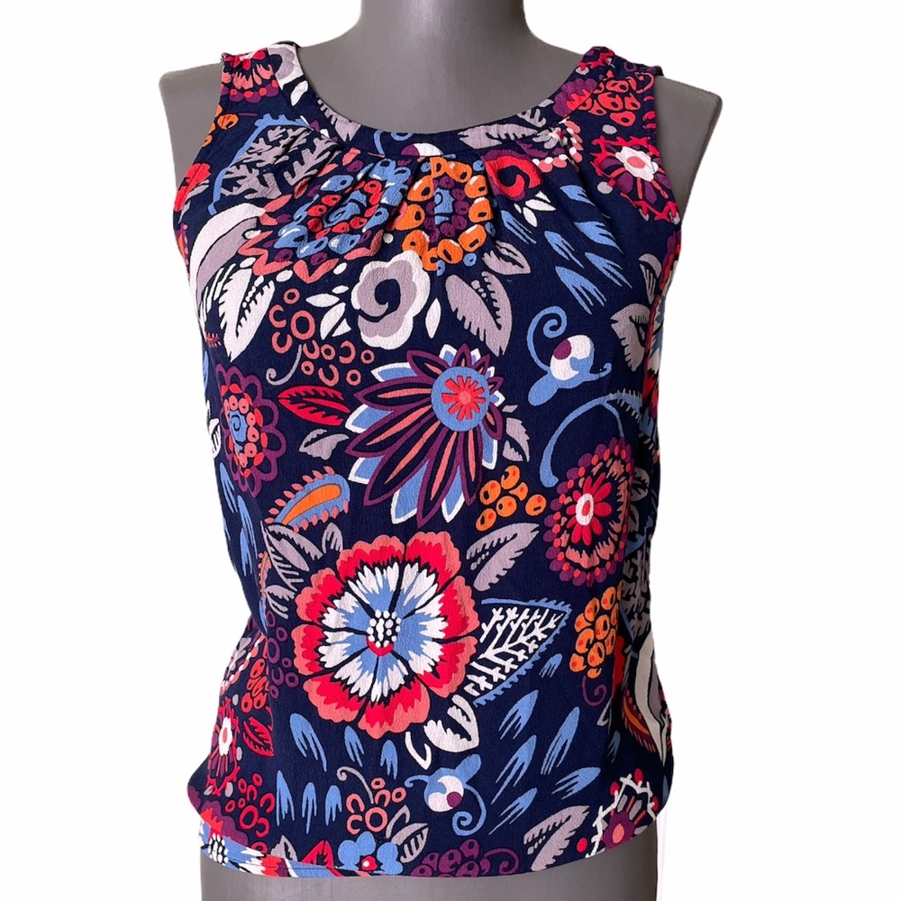 Boden Multicolored Floral Sleeveless Blouse
